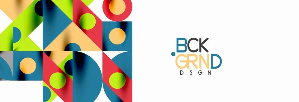 Trendy triangles lines, round elements and circles. Vector Illustration For 库存插图