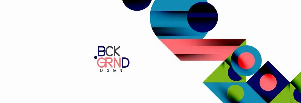 Trendy triangles lines, round elements and circles. Vector Illustration For Illustrazione stock