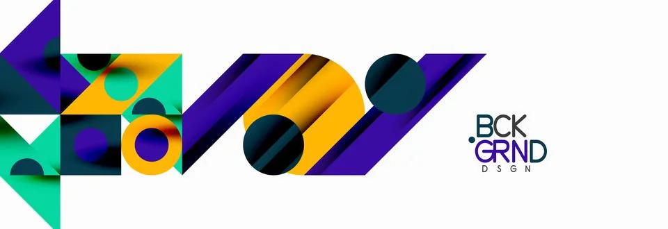 Trendy triangles lines, round elements and circles. Vector Illustration For 스톡 일러스트