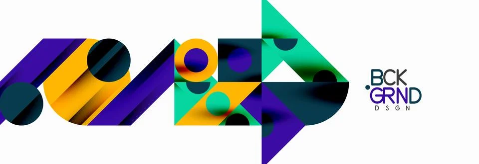 Trendy triangles lines, round elements and circles. Vector Illustration For 库存插图