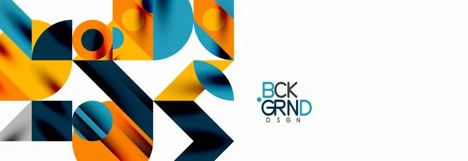 Trendy triangles lines, round elements and circles. Vector Illustration For 库存插图