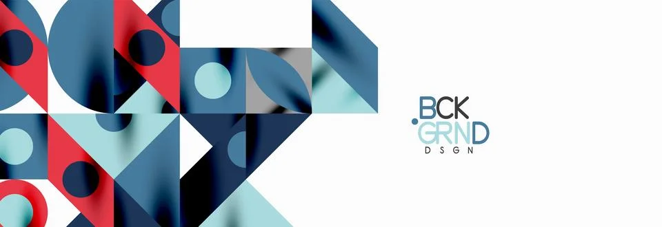 Trendy triangles lines, round elements and circles. Vector Illustration For 库存插图