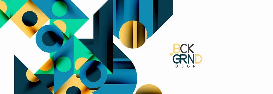 Trendy triangles lines, round elements and circles. Vector Illustration For Stock Illustration