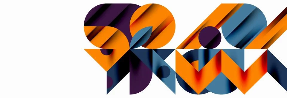 Trendy triangles lines, round elements and circles. Vector Illustration For Stock Illustration