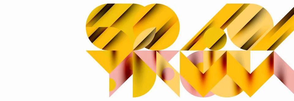 Trendy triangles lines, round elements and circles. Vector Illustration For 库存插图