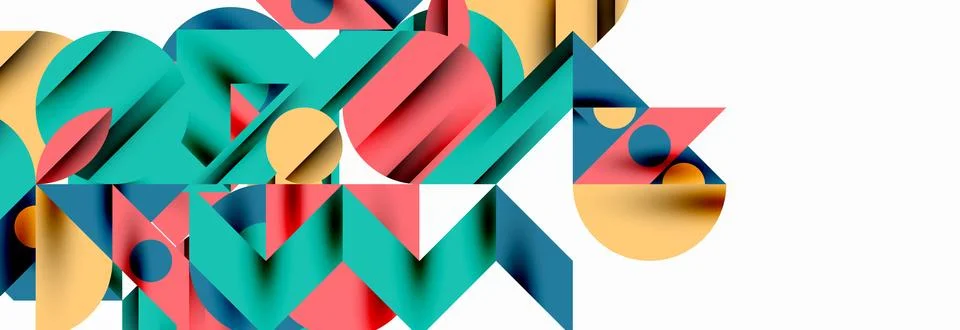 Trendy triangles lines, round elements and circles. Vector Illustration For イラスト素材