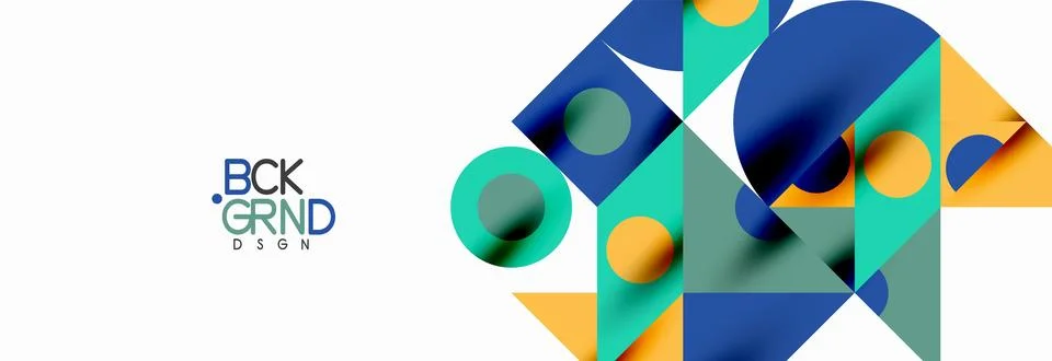 Trendy triangles lines, round elements and circles. Vector Illustration For Illustrazione stock