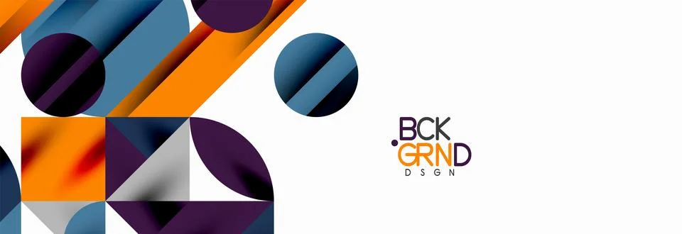 Trendy triangles lines, round elements and circles. Vector Illustration For Stockillustratie