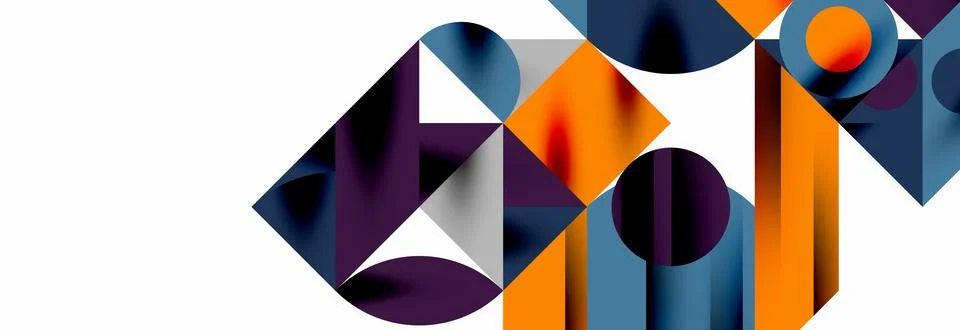 Trendy triangles lines, round elements and circles. Vector Illustration For 스톡 일러스트