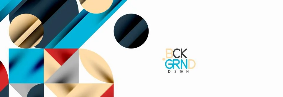 Trendy triangles lines, round elements and circles. Vector Illustration For イラスト素材