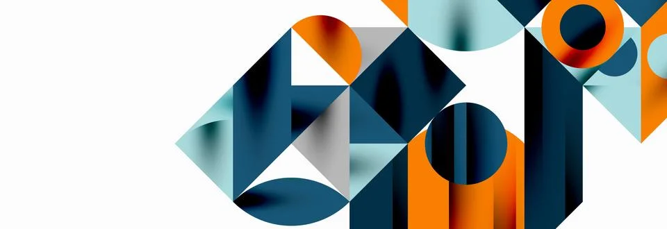 Trendy triangles lines, round elements and circles. Vector Illustration For Stock Illustration