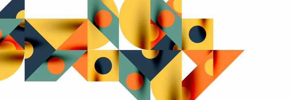 Trendy triangles lines, round elements and circles. Vector Illustration For 스톡 일러스트