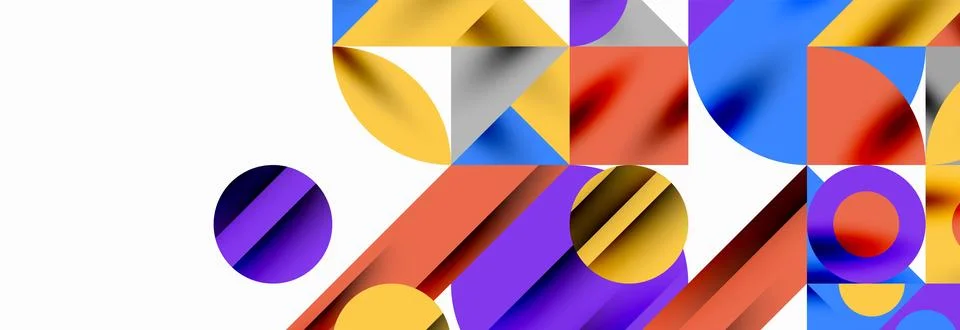Trendy triangles lines, round elements and circles. Vector Illustration For Illustrazione stock