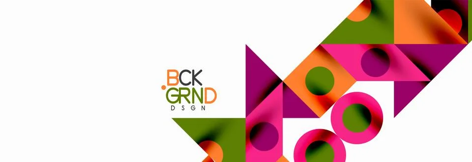 Trendy triangles lines, round elements and circles. Vector Illustration For Stockillustratie