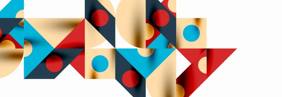 Trendy triangles lines, round elements and circles. Vector Illustration For Stock Illustration