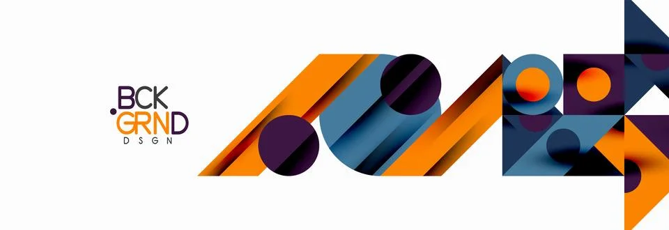 Trendy triangles lines, round elements and circles. Vector Illustration For イラスト素材