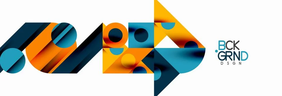 Trendy triangles lines, round elements and circles. Vector Illustration For Illustrazione stock