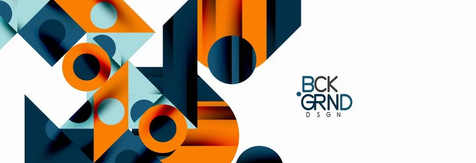 Trendy triangles lines, round elements and circles. Vector Illustration For イラスト素材