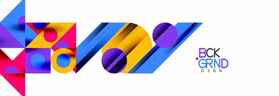 Trendy triangles lines, round elements and circles. Vector Illustration For 库存插图