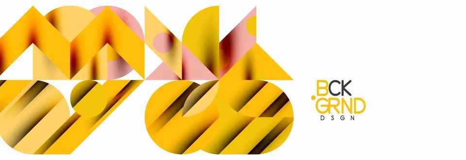 Trendy triangles lines, round elements and circles. Vector Illustration For Stock Illustration