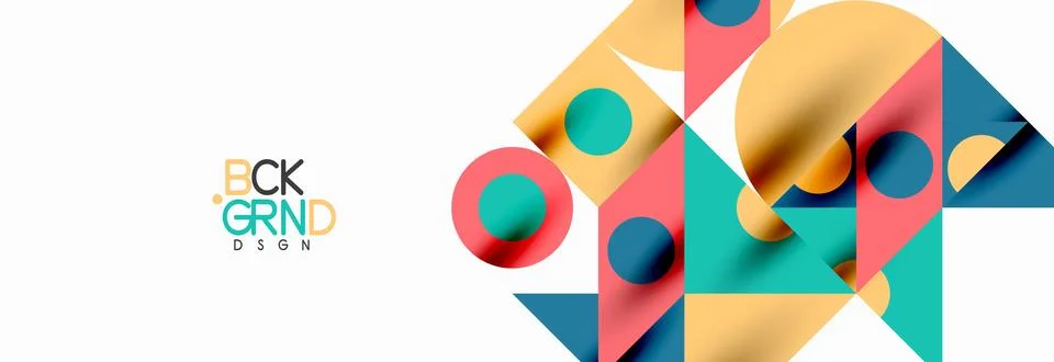 Trendy triangles lines, round elements and circles. Vector Illustration For イラスト素材