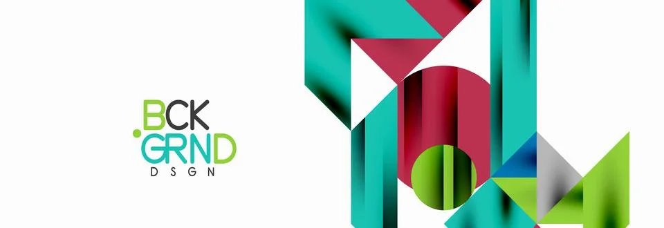 Trendy triangles lines, round elements and circles. Vector Illustration For Illustrazione stock