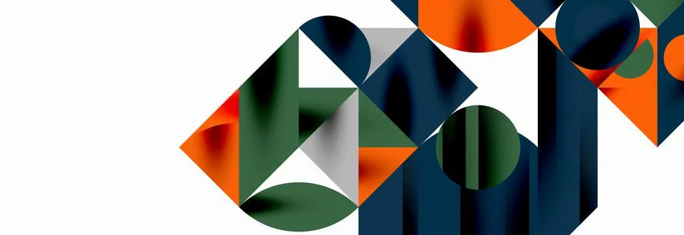 Trendy triangles lines, round elements and circles. Vector Illustration For Illustrazione stock