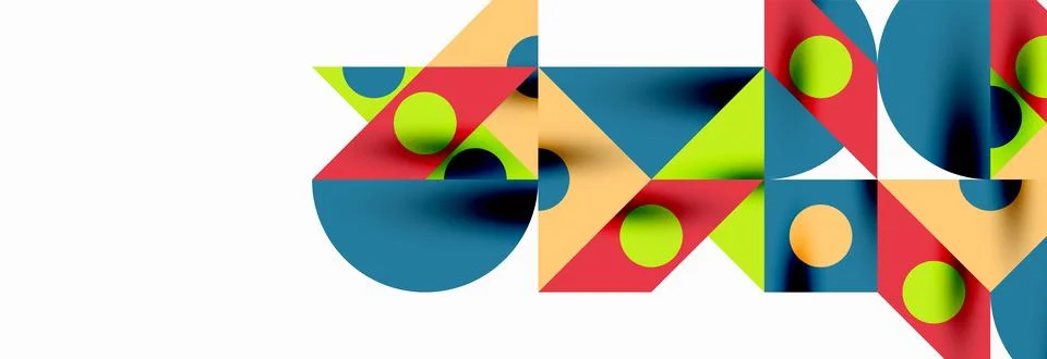 Trendy triangles lines, round elements and circles. Vector Illustration For Stock Illustration