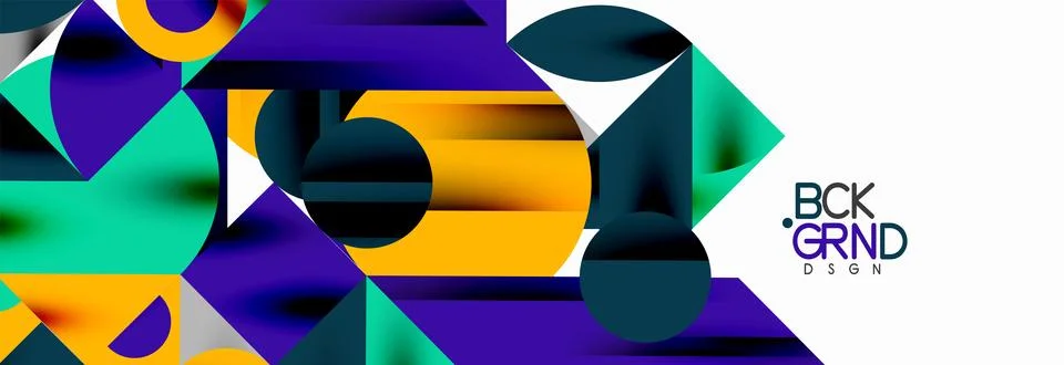 Trendy triangles lines, round elements and circles. Vector Illustration For イラスト素材