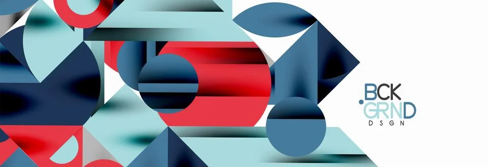 Trendy triangles lines, round elements and circles. Vector Illustration For 库存插图