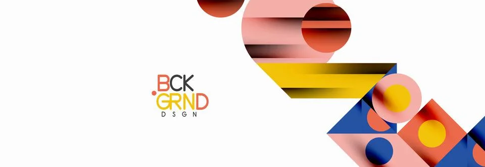 Trendy triangles lines, round elements and circles. Vector Illustration For 스톡 일러스트