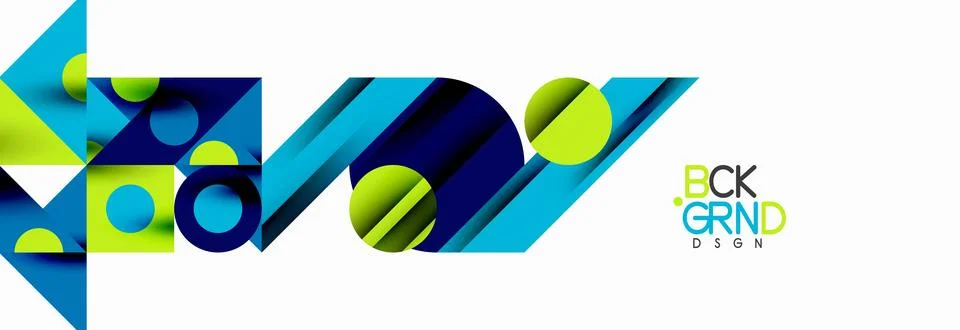 Trendy triangles lines, round elements and circles. Vector Illustration For イラスト素材