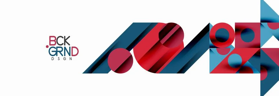 Trendy triangles lines, round elements and circles. Vector Illustration For 库存插图