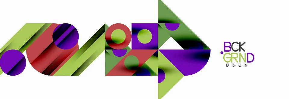 Trendy triangles lines, round elements and circles. Vector Illustration For Stockillustratie