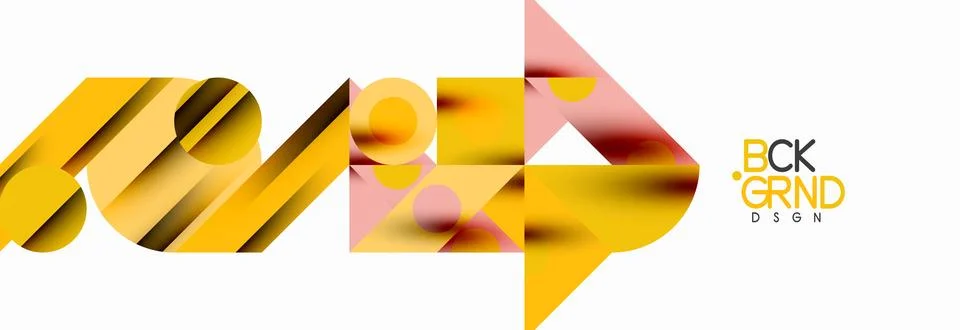 Trendy triangles lines, round elements and circles. Vector Illustration For Stock Illustration