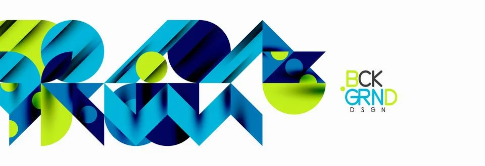 Trendy triangles lines, round elements and circles. Vector Illustration For Stock Illustration