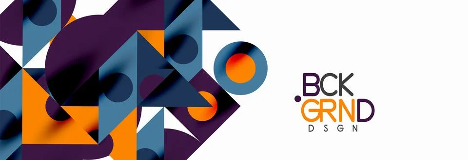 Trendy triangles lines, round elements and circles. Vector Illustration For Stock Illustration