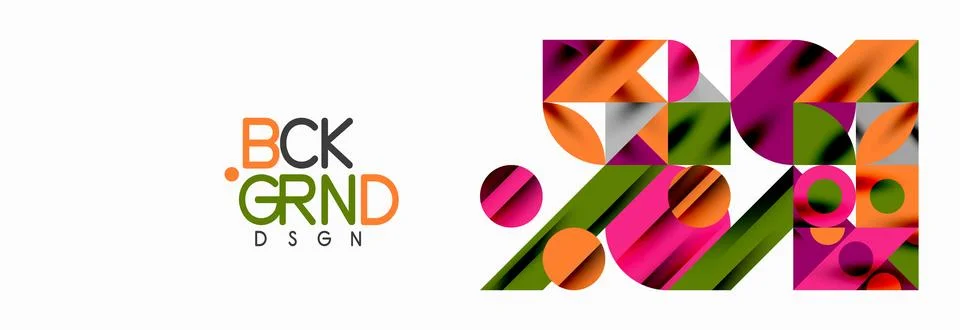 Trendy triangles lines, round elements and circles. Vector Illustration For Illustrazione stock