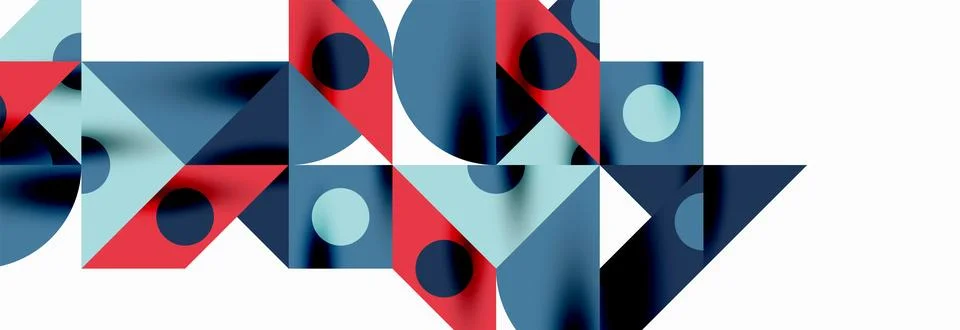 Trendy triangles lines, round elements and circles. Vector Illustration For イラスト素材