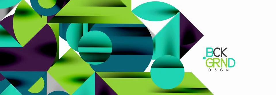 Trendy triangles lines, round elements and circles. Vector Illustration For Stockillustratie