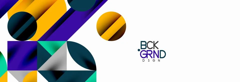 Trendy triangles lines, round elements and circles. Vector Illustration For イラスト素材