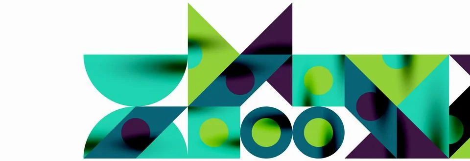 Trendy triangles lines, round elements and circles. Vector Illustration For Stock Illustration