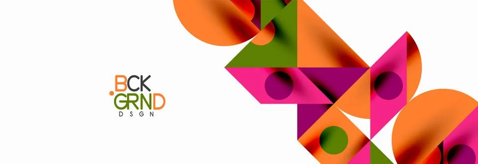 Trendy triangles lines, round elements and circles. Vector Illustration For イラスト素材