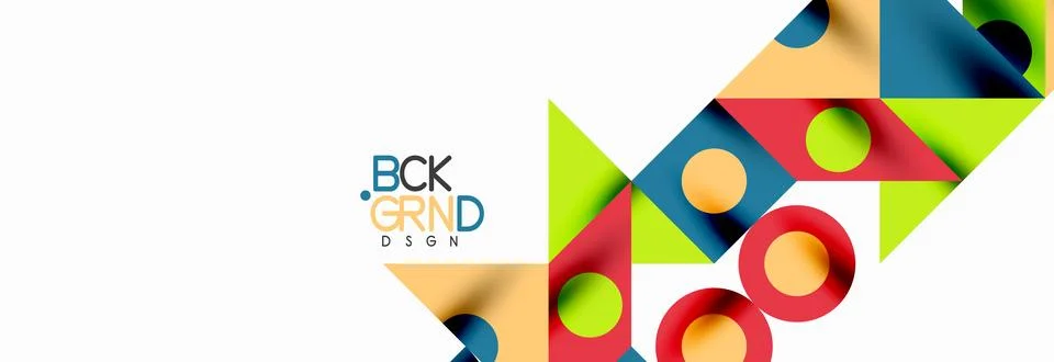 Trendy triangles lines, round elements and circles. Vector Illustration For Stockillustratie