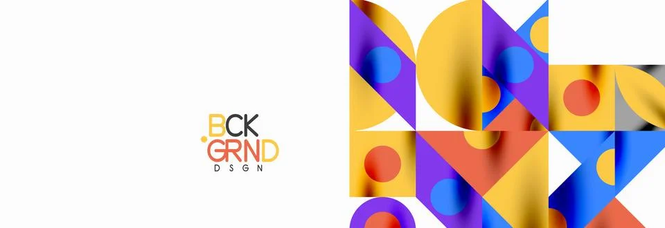 Trendy triangles lines, round elements and circles. Vector Illustration For Stockillustratie
