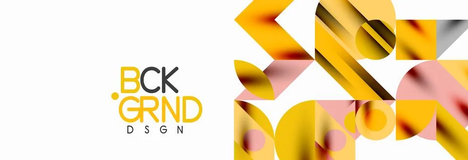 Trendy triangles lines, round elements and circles. Vector Illustration For 库存插图