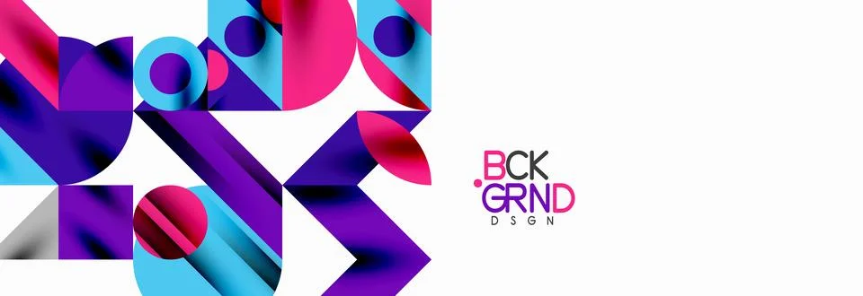 Trendy triangles lines, round elements and circles. Vector Illustration For Stock Illustration