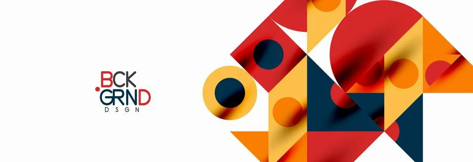 Trendy triangles lines, round elements and circles. Vector Illustration For 库存插图