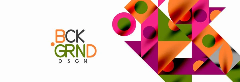 Trendy triangles lines, round elements and circles. Vector Illustration For Illustrazione stock