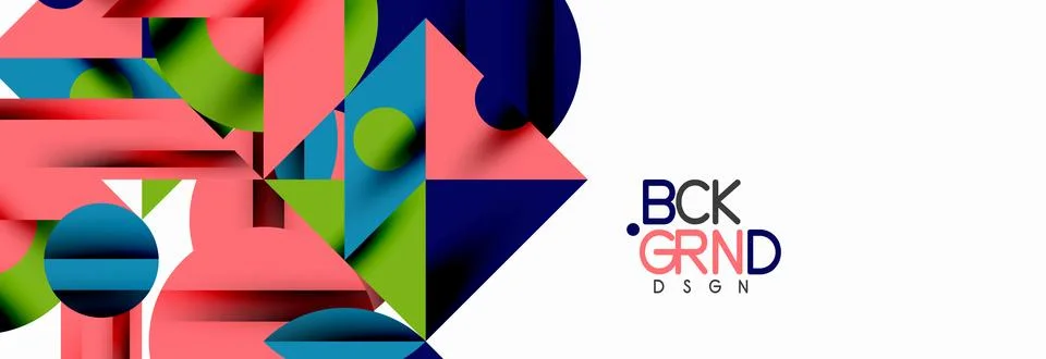 Trendy triangles lines, round elements and circles. Vector Illustration For Illustrazione stock